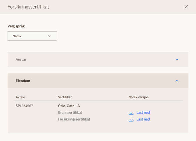 Sertifikater på Mine sider